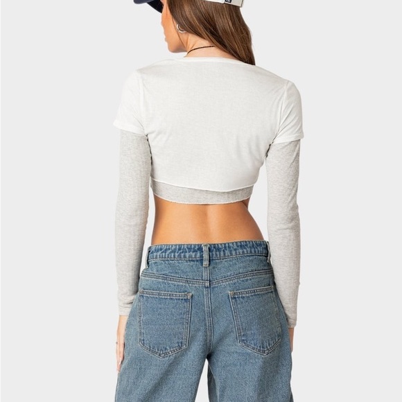 Edikted Layered Long Sleeve Tee - Picture 2 of 5